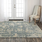 Alora Decor Abby 8' X 10' Traditional Dk. Gray/Blue/Gray Hand Knotted Area Rug