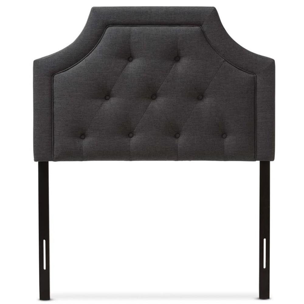 Baxton Studio Mars Modern and Contemporary Dark Grey Fabric Twin Size Headboard