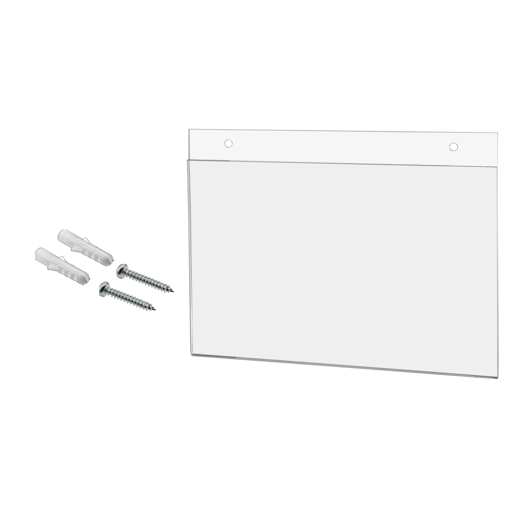 Wall Sign Holder 11' X 7' Plastic Sleeve For Advertisement Office Hours Or Notice Frame Hardware Included For Medical Faciliti