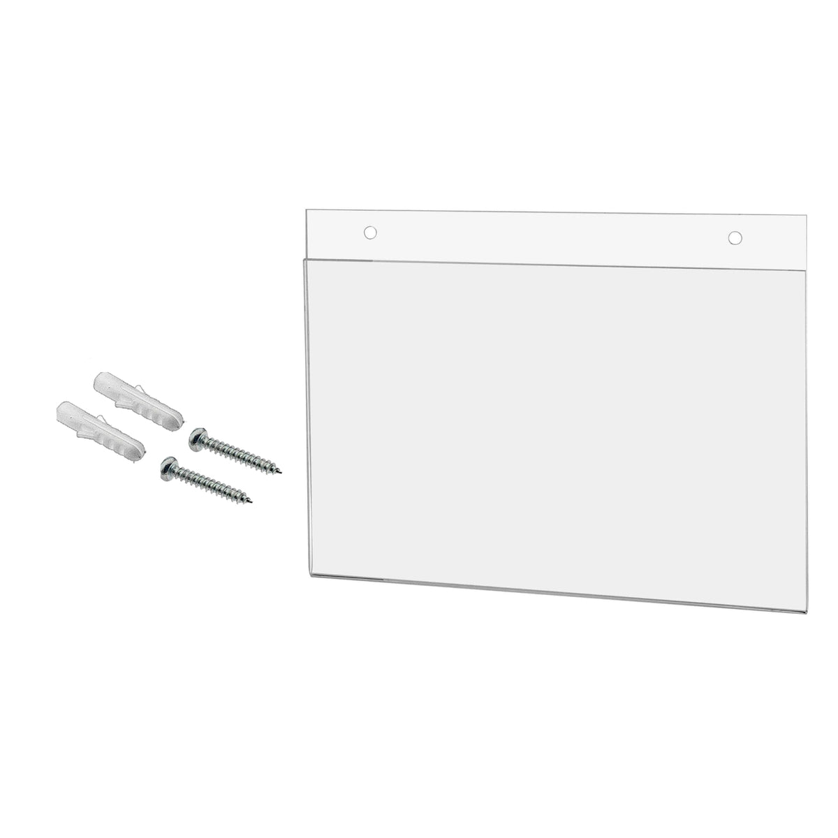 Marketing Holders Wall Mount 11' W X 7' H Sign Holder With Screw Holes Great For Ads Photo Notice Clear Acrylic Signs Qty 25