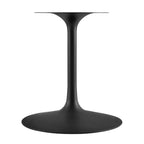 Modway Lippa 78" Oval-Shaped Mid-Century Modern Dining Table With White Wood Top And Black Base