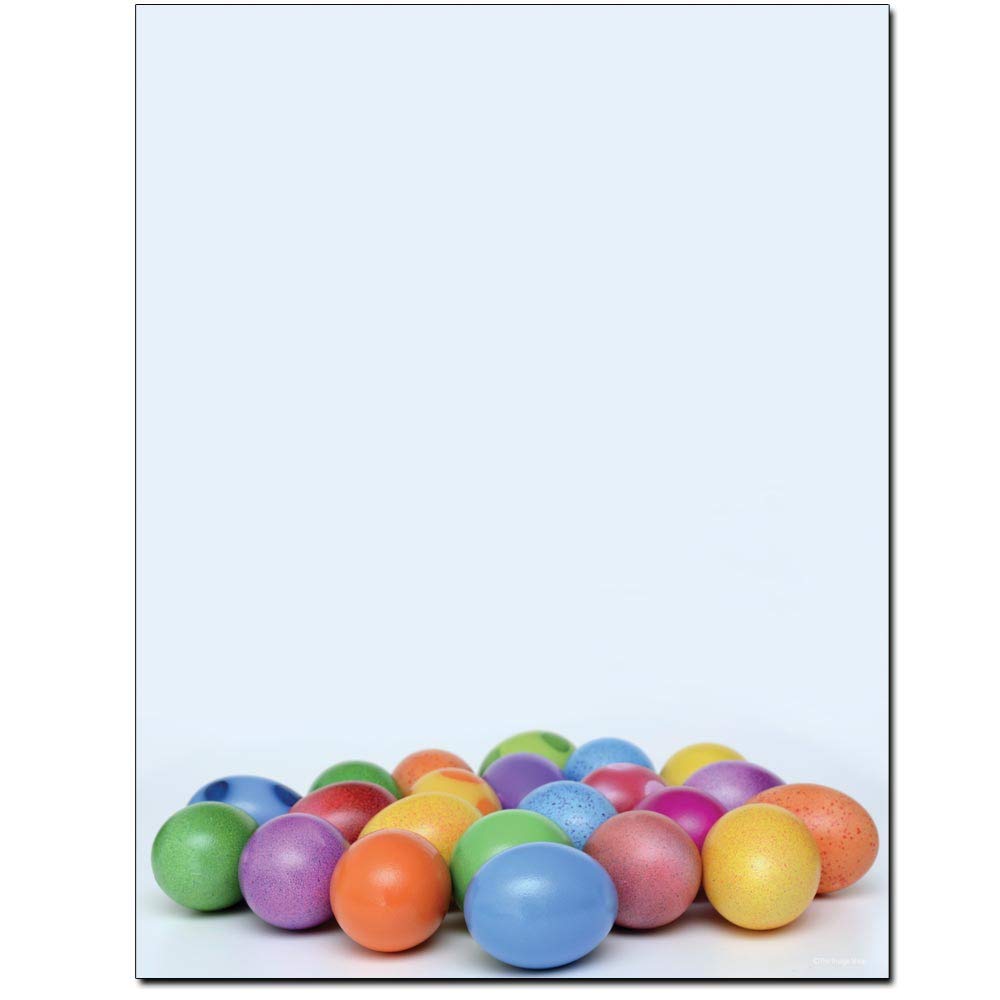 Colorful Easter Eggs Letterhead Laser & Inkjet Printer Paper (100 Sheets)
