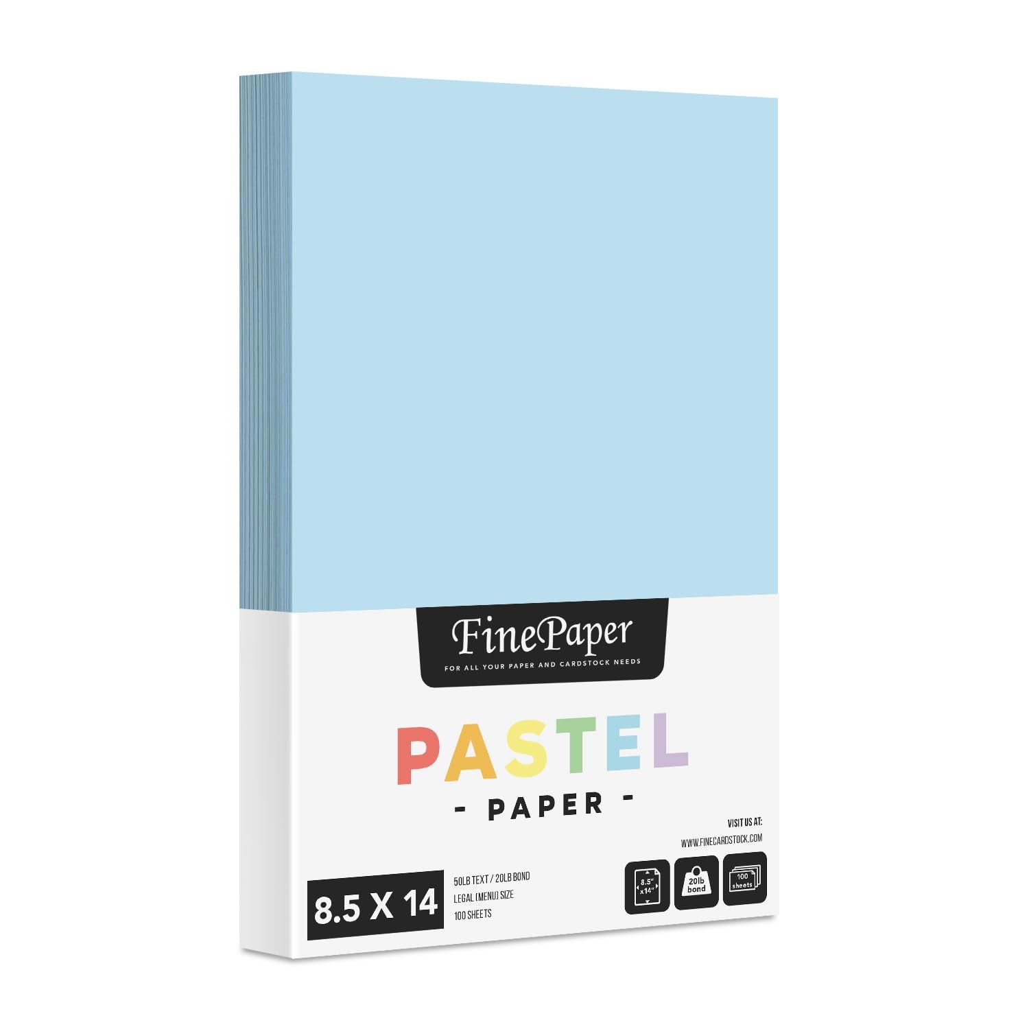 Blue Pastel Colored Menu Paper - 8.5' X 14' (Legal Size) - For Documents, Announcements, Menus Arts And Crafts | Bulk Pack Of