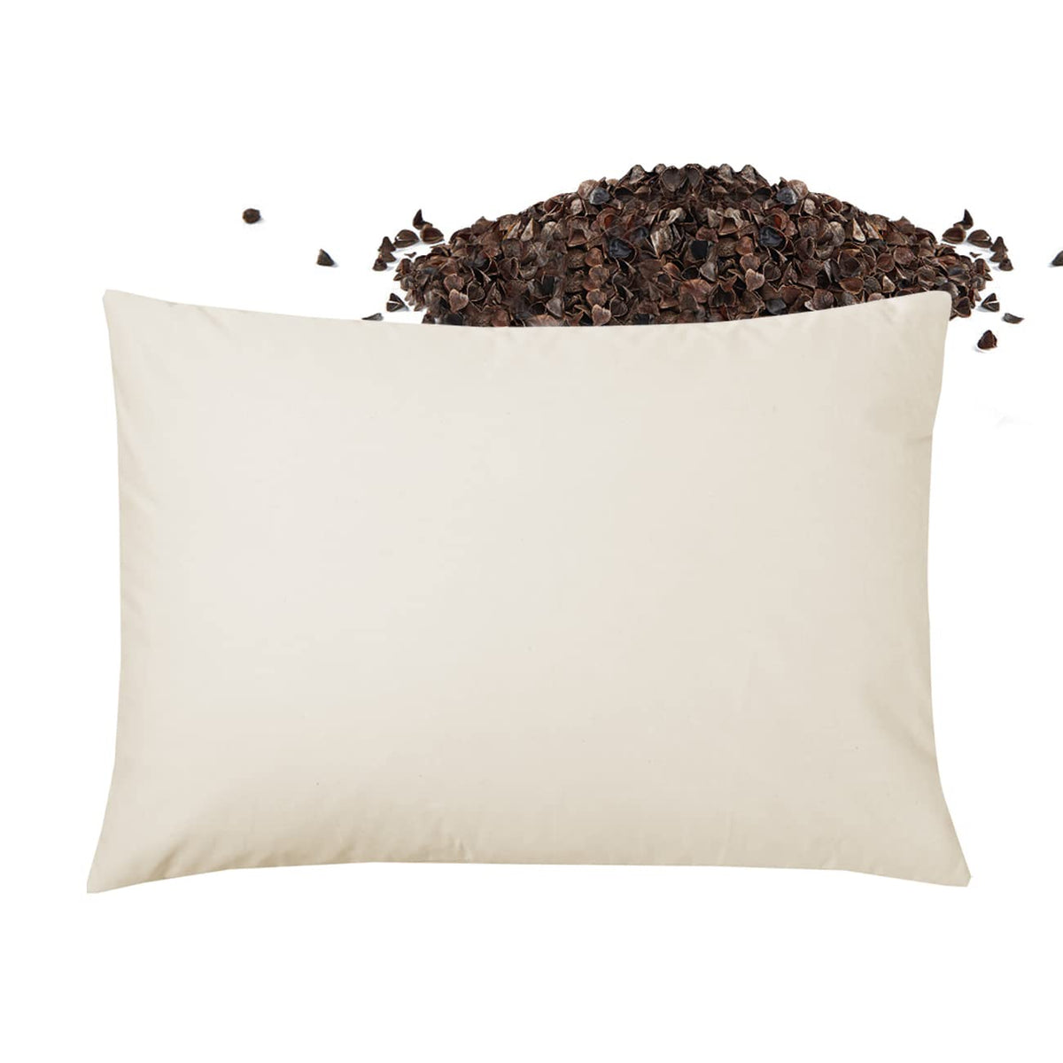 Uslixury Buckwheat Pillow - Adjustable Buckwheat Hull Pillow 16'X22', Organic Buckwheat Pillow For Firm Support, Cooling Neck