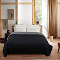 Linenovation Classic All Season 5 Star Hotel Microfiber Duvet/Ac Comforter/Quilt  Black Grey Single Size 60 Inch X 90 Inc