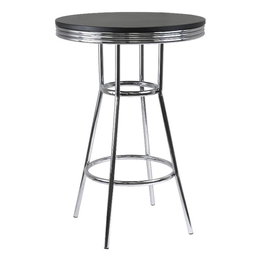 Winsome Wood Summit Dining, Black, Pub Table