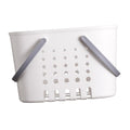TRENDIVIBE Portable Shower Caddy Hollow Basket Toiletry Organizer Sturdy for Under Sink Grey