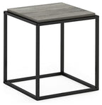 Furinno Moretti Cube Modern Stackable End Table Shelf, French Oak Grey