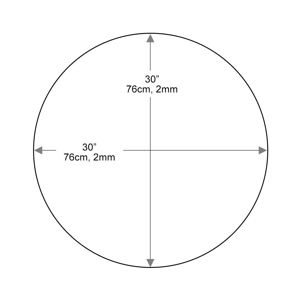 Dulles Glass 30' Round Glass Table Top - Tempered - 1/4' Thick - Bevel Polished Glass