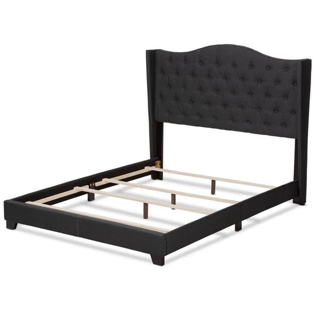 Baxton Studio Alesha Fabric Upholstered Full Size Bed - Thumbnail 4