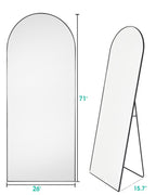 Beverdy Full Length Mirror, Arched Floor Mirror With Stand, 28''X71'' Oversized Floor Mirror, Wall Mirror Full Length Freestandi
