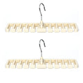 Jaugufiy 2 Pack Necktie and Belt Hanger Tie Belt Organizer Scarf Rack Organizer Hanger Holder Closet Wardrobe Space Saver Belt R