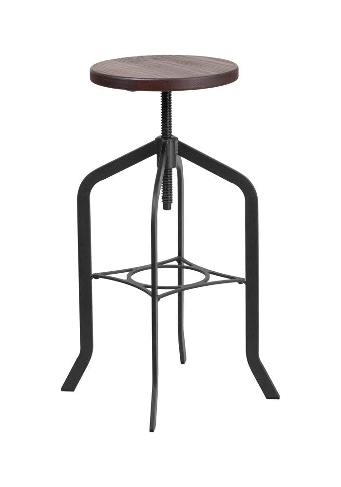 Flash Furniture 30&quot; Barstool With Adjustable Wood Seat