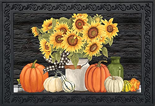 Briarwood Lane Fall'S Glory Floral Doormat Sunflowers Indoor Outdoor 30' X 18'