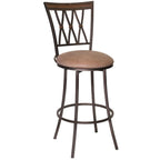 Steve Silver Sedona Swivel Barstool Bar Chair, Light Brown, 60 Degree Swivel, for Kitchen, Dining Room, Living Space, Commercial Grade strength Bar Stool, 22.52 x 22.24 x 47.04 in
