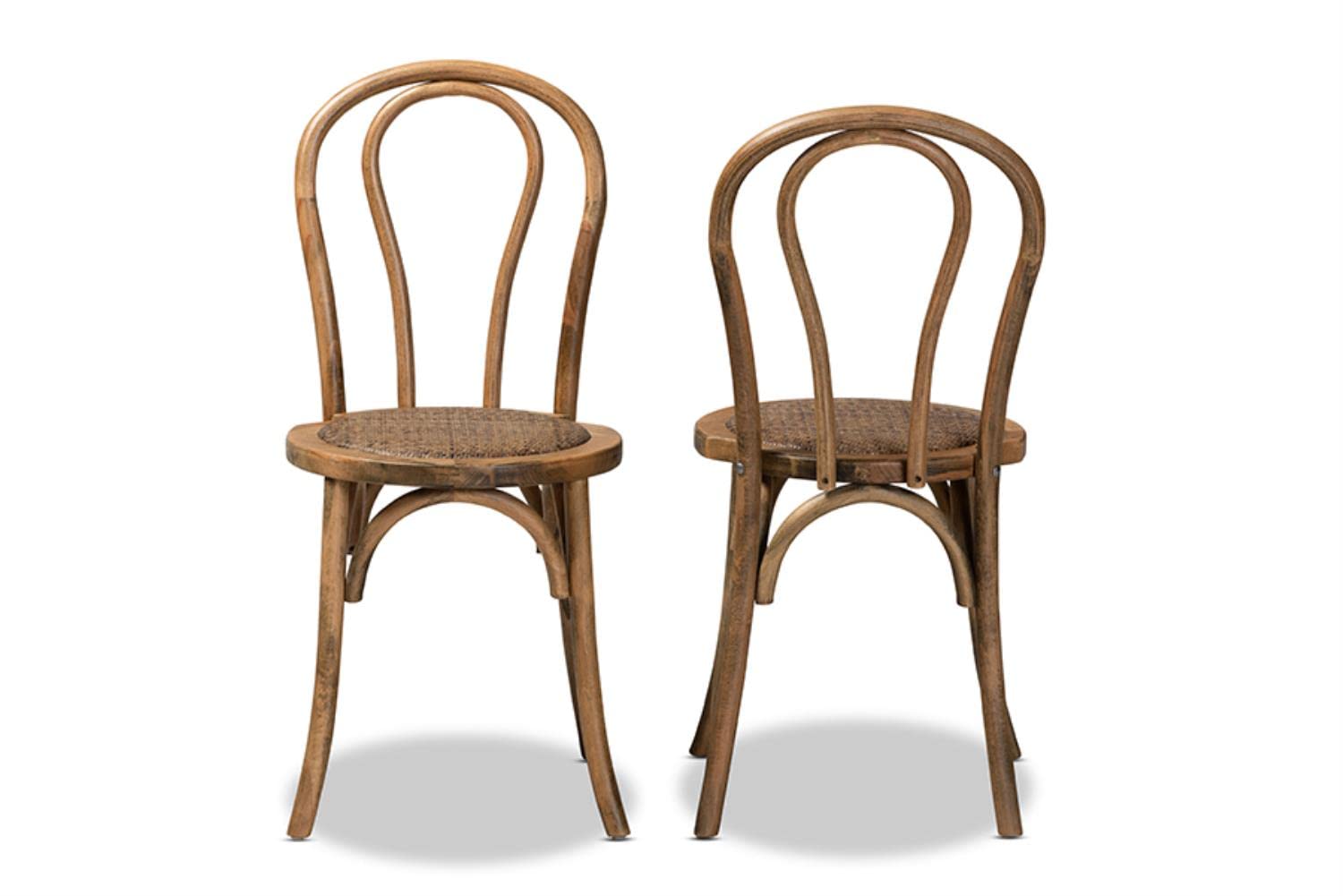 Baxton Studio Dacian Mid-Century Modern Dining Chair Set - Thumbnail 4