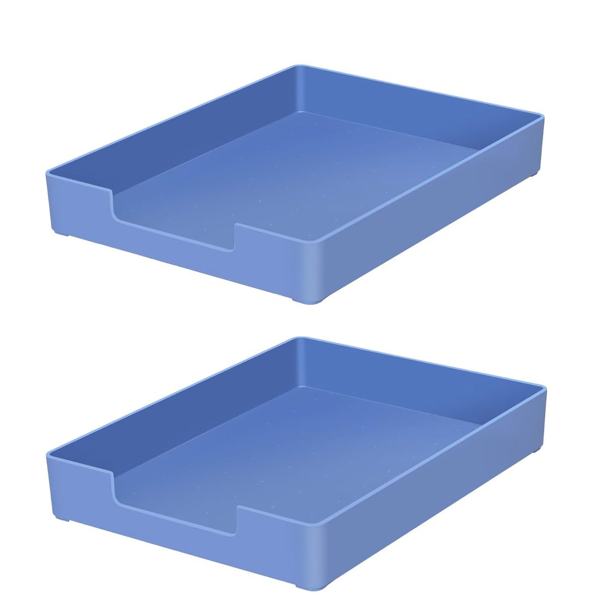 Rhonzhao Desk Letter Tray, 2Pcs A4 Size Plastic Stackable File Document Organizer, Office Desktop File Paper Holder, Book Storag