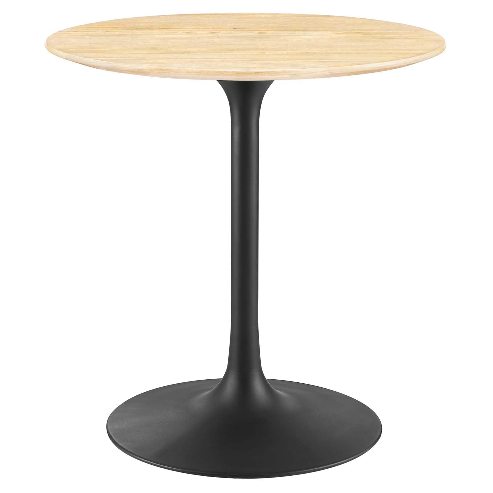 Modway Lippa Dining Table, 28&quot;, Black Natural