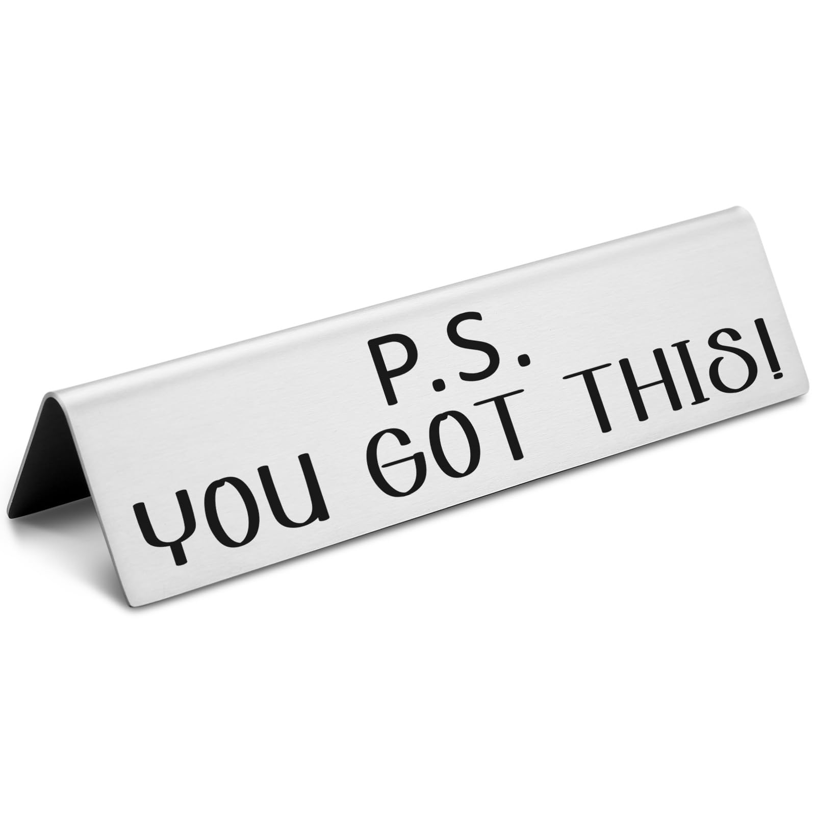 Funny Ps You Got This Nameplates, Motivational Novelty Desk Sign Decor, Encouragement Office Nameplates Gifts for Coworker Women