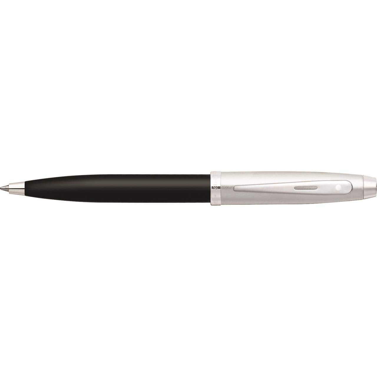Sheaffer 100 Black Lacquer Ballpoint Pen With Chrome Trim