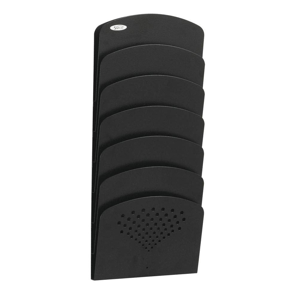 Safco 7-Pocket, Steel Wall Rack, Fits Legal & Letter-Size File/Folders, Document Holder With Mounting Hardware Included