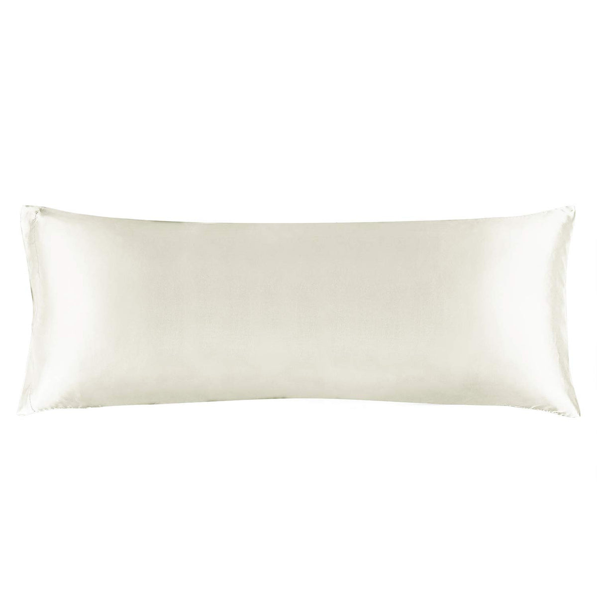 Bedelite Satin Silk Body Pillow Pillowcase For Hair And Skin, Premium And Silky Ivory Long Body Pillow Case Cover 20X54 With Env
