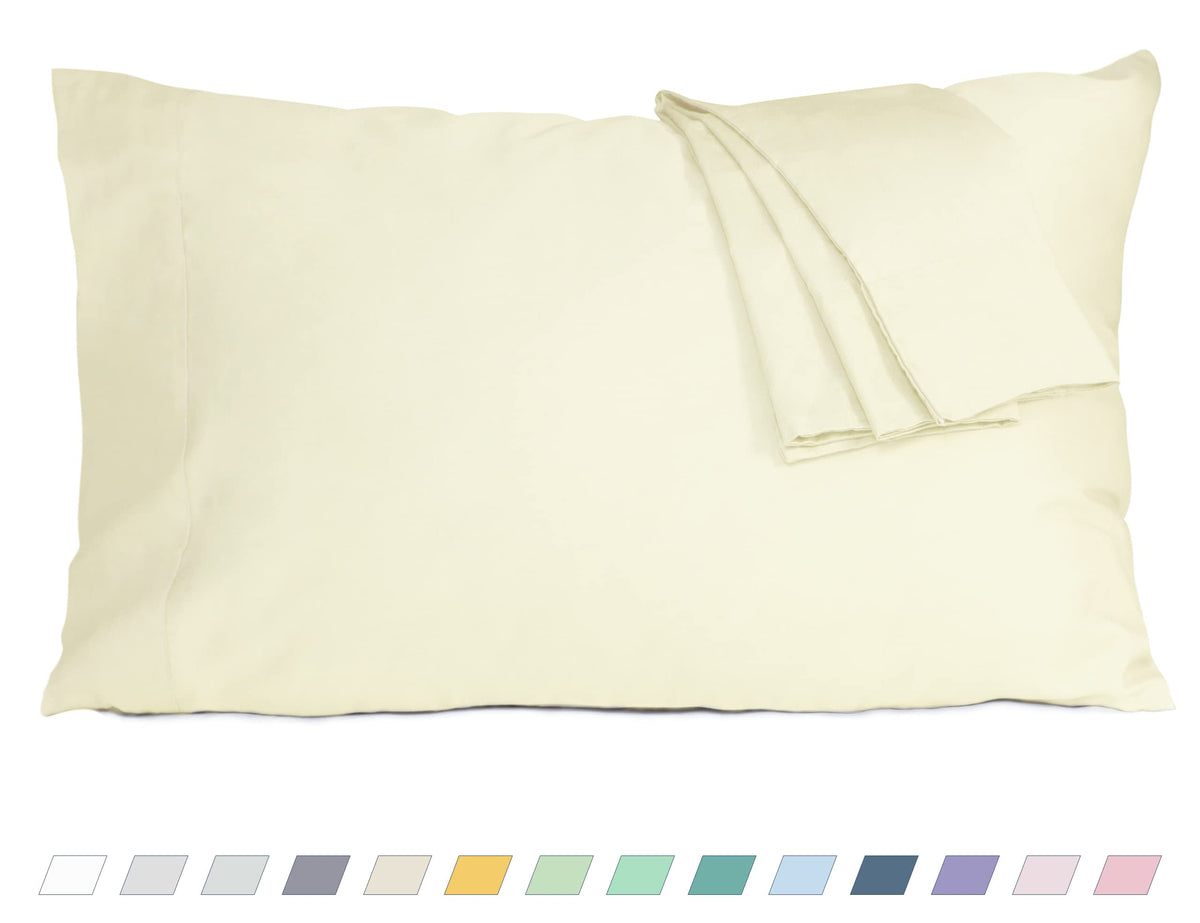 Cotton Pillow Cases Standard Size, 20 By 30 Inches Queen Pillowcases, Cream Pillow Cases Set Of 2, Pillow Cases Queen Cotton Per