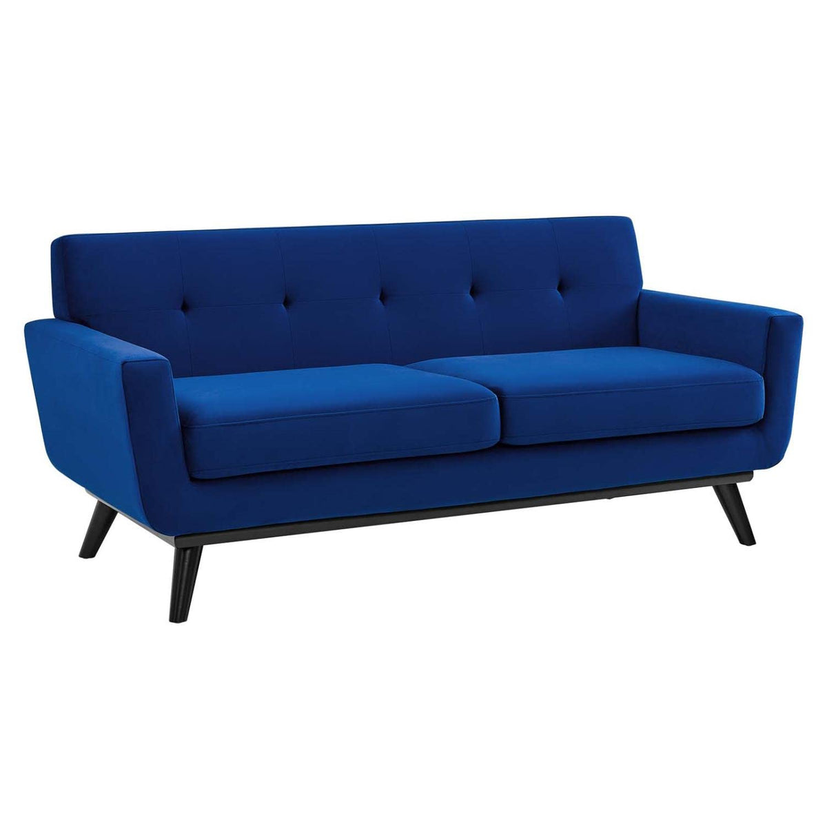 Modway Engage Performance Velvet Loveseat with Navy Finish EEI-5599-NAV