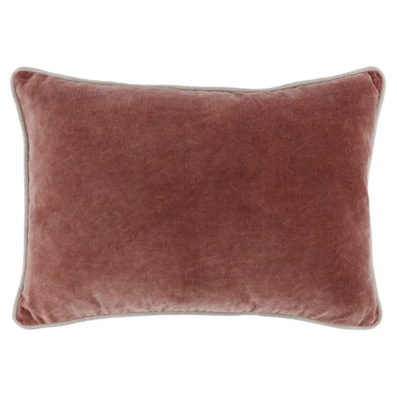 Kosas Home Harriet 14X20 Rectangular Cotton Velvet Throw Pillow In Red/Brown