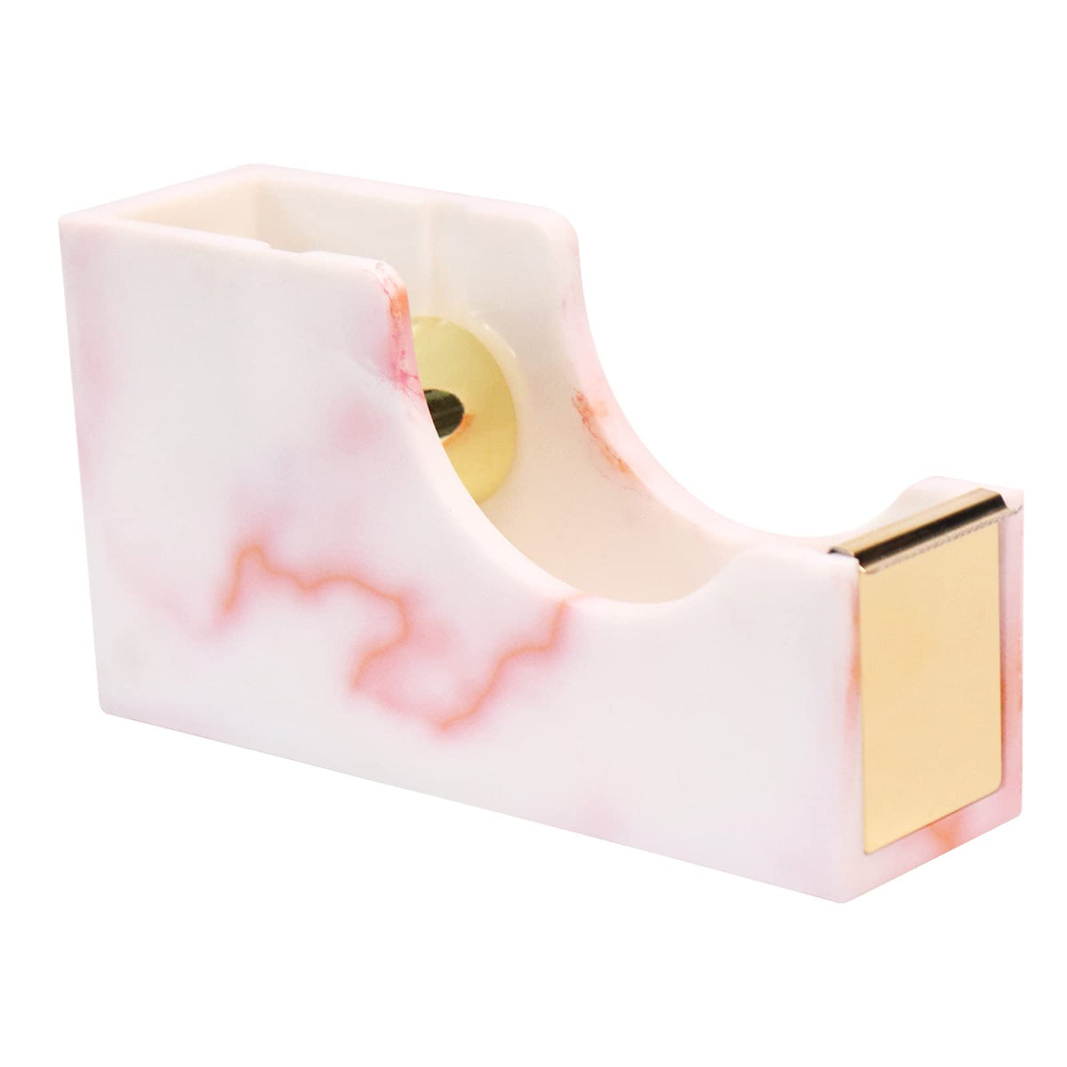 Etspolt Tape Dispenser Acrylic Tape Dispenser Desk Marble Pink Cute Tape Dispenser For Desktop Accessories Office Supplies