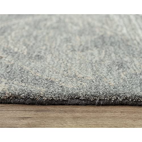 Alora Decor Peace 8'9" X 11'9" Abstract Gray/Gray Hand-Tufted Area Rug