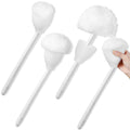 Eaasty 4 Pcs Toilet Bowl Mop Soft Swab with Holder, Long Handle White