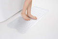 BHRAKUTI Anti Skid PVC Bathroom Mat for Bathtub Shower with Suction Cups. (Transparent White Color, 40 x 100 cm, 1pcs)