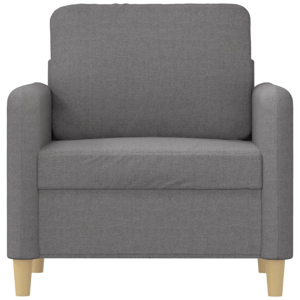 vidaXL Light Gray Sofa Chair - Durable Fabric | Sturdy Plywood & Metal Frame | Comfortable Seating with Thick Padded Cushions | Modern Design | Easy Assembly