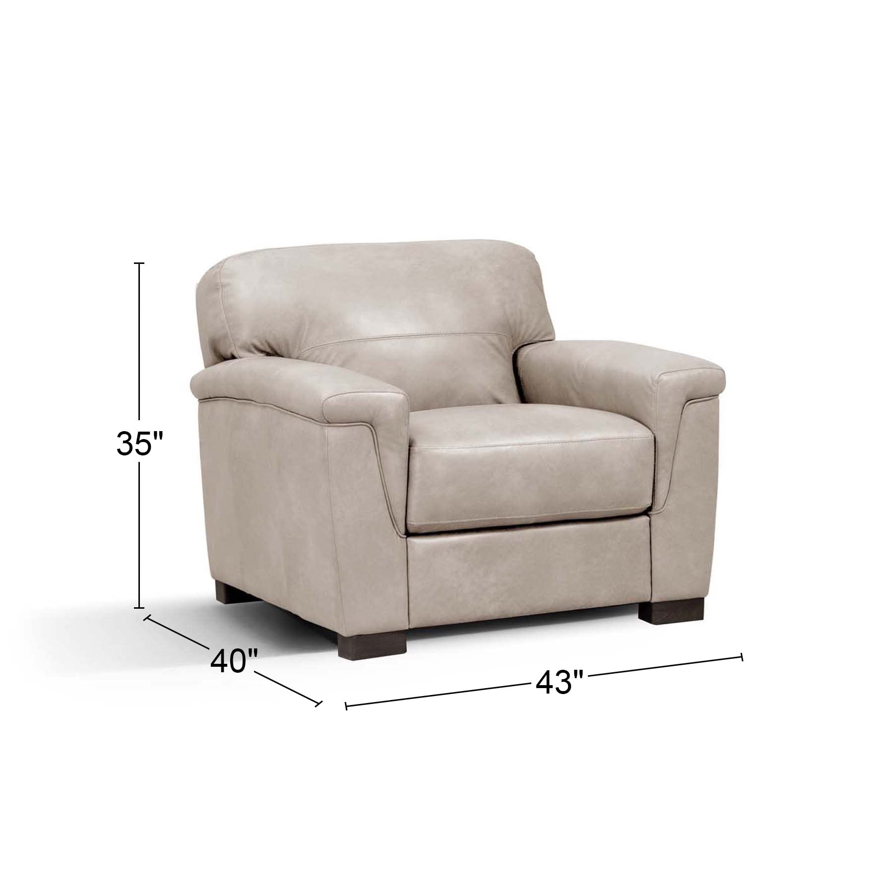 Acme Cornelia Upholstery Cushion Back Chair in Pearl Gray Leather