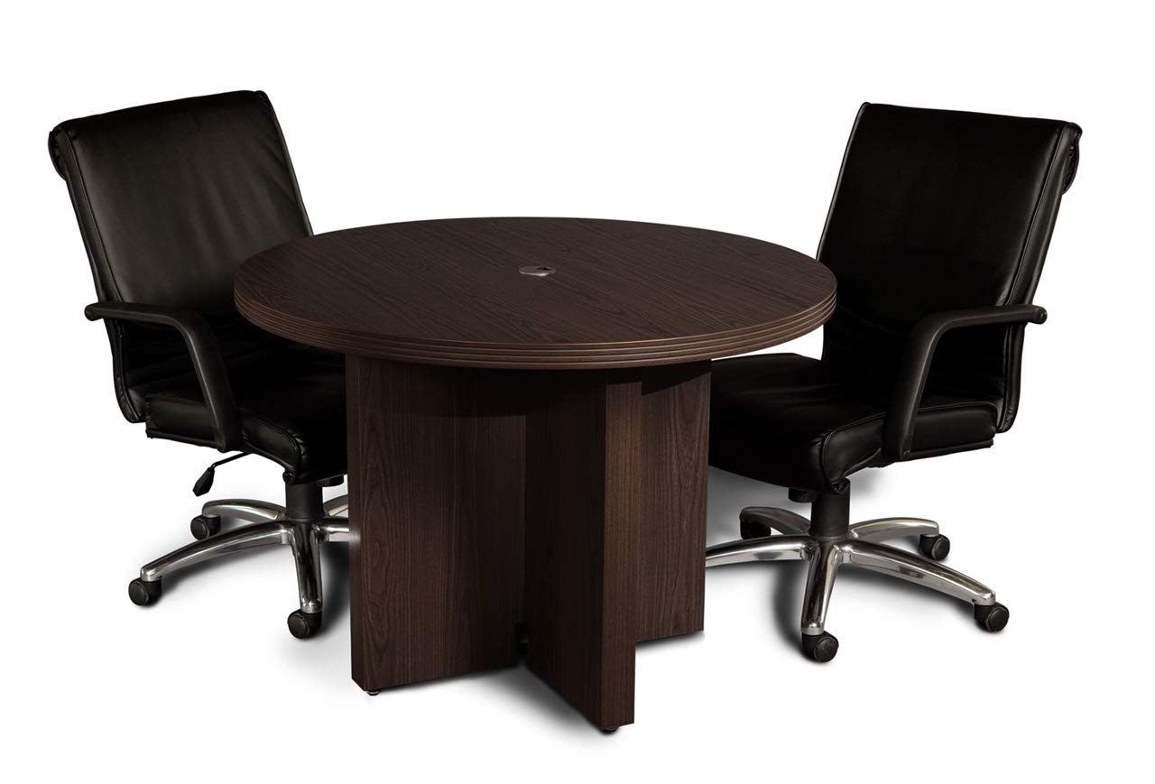 Safco Mayline Aberdeen Table, Mocha Laminate, 42&quot;