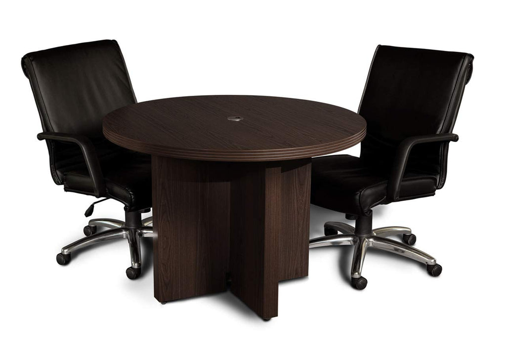 Safco Mayline Aberdeen Table, Mocha Laminate, 42"