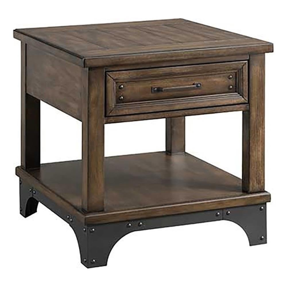 Intercon Whiskey River 23&quot; Wide Drawer and Shelf, Gun Powder Gray End/Side/Nesting Tables