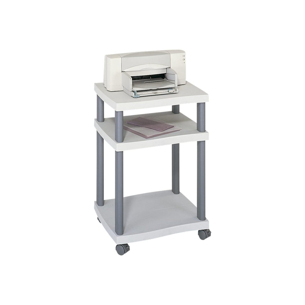 Safco Products 1860Gr Wave Desk Side Printer Machine Stand, Light Gray