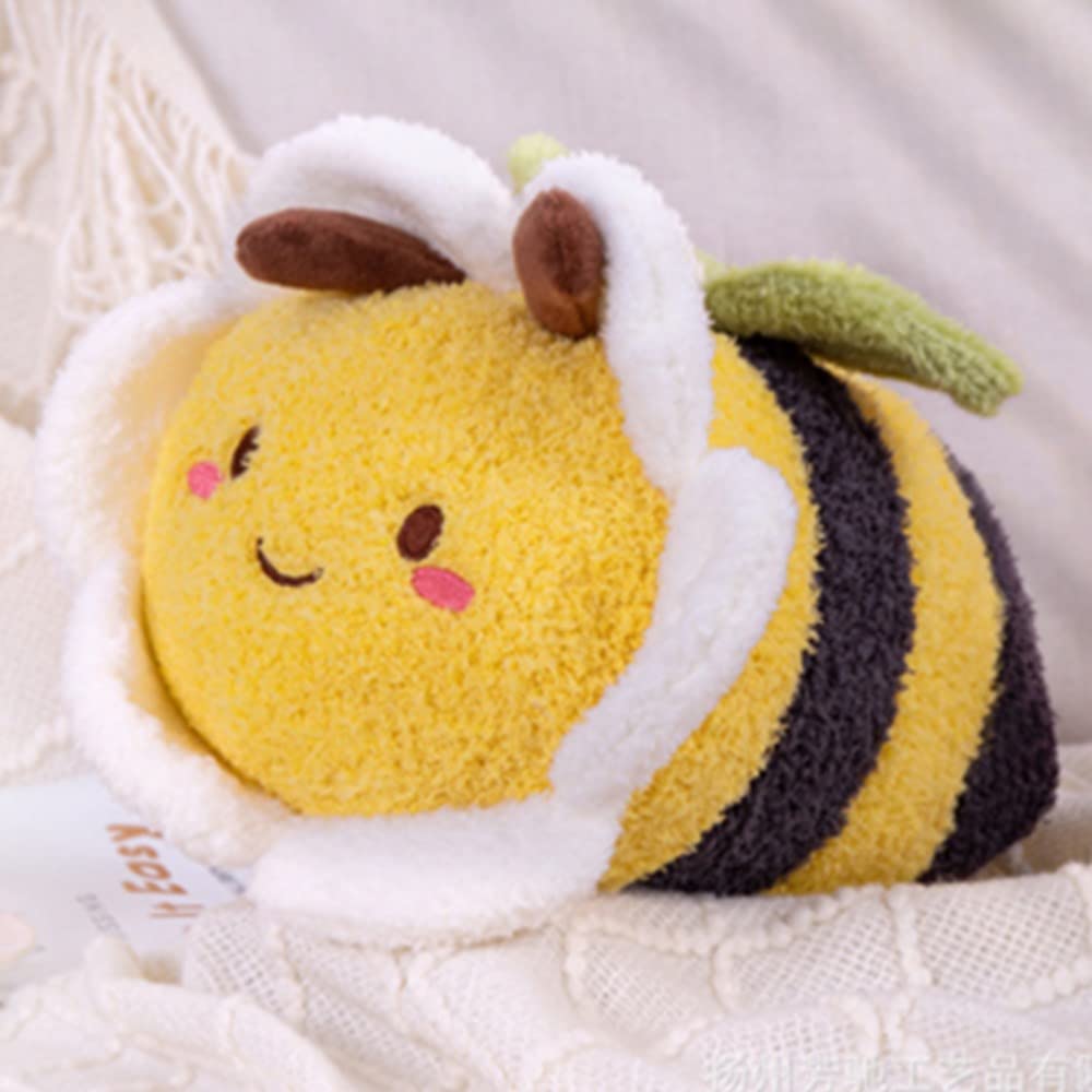Oukeyi 12 Inch Bee Plush Toy, Cuddly Bee Pillow ,Soft Honeybee Hugging Pillows Plush Doll Gift For Kids Birthday Party,Christmas