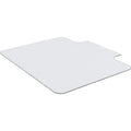 Lorell Tempered Glass Chairmat with Lip, 48" Width x 36" Depth x 0.25" Thickness, Clear, 1 Each