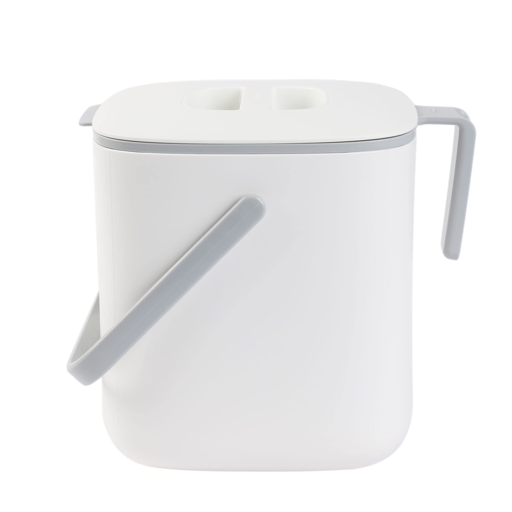 BLUE GINKGO Kitchen Compost Bin - 0.69 GAL / 2.6L Easy Clean Food Waste Bin for Kitchen with Handles | Countertop Compost Bin Ki