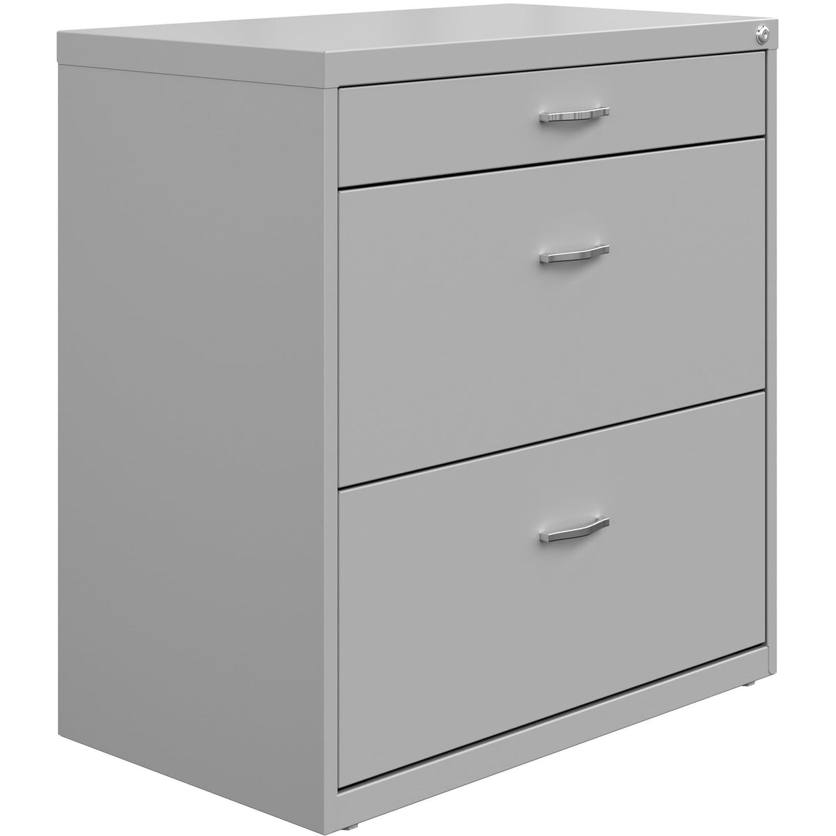 Lorell NuSparc Pencil Drawer Lateral File, Silver