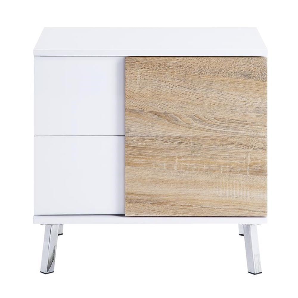 Acme Verux End Table in White High Gloss &