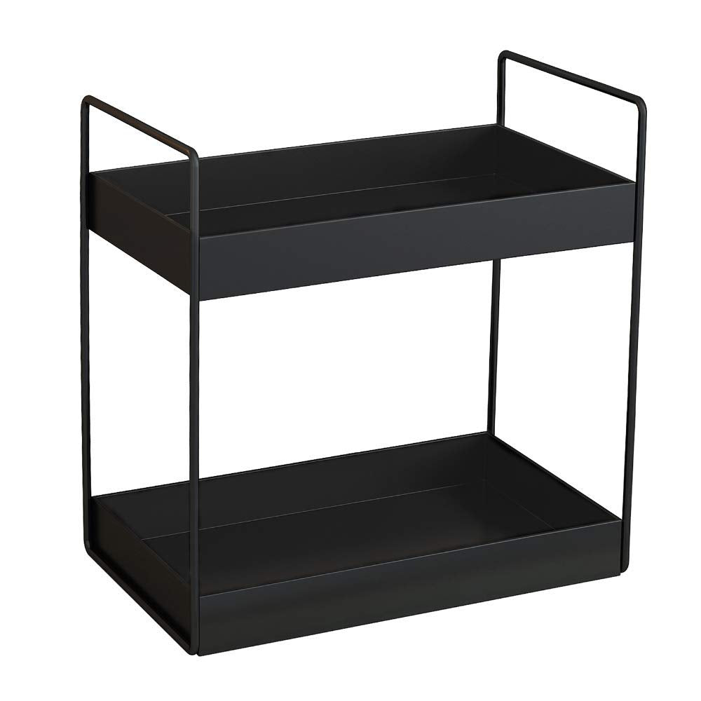 KINGBERWI 2 Tier Bathroom Counter Organizer, Standing Vanity Organizer Shelf for Bathroom Storage Organization, Countertop Skinc