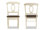 Baxton Studio Napoleon French Country Cottage Wood Dining Chair Cherry Brown/Cream/French Country Cottage