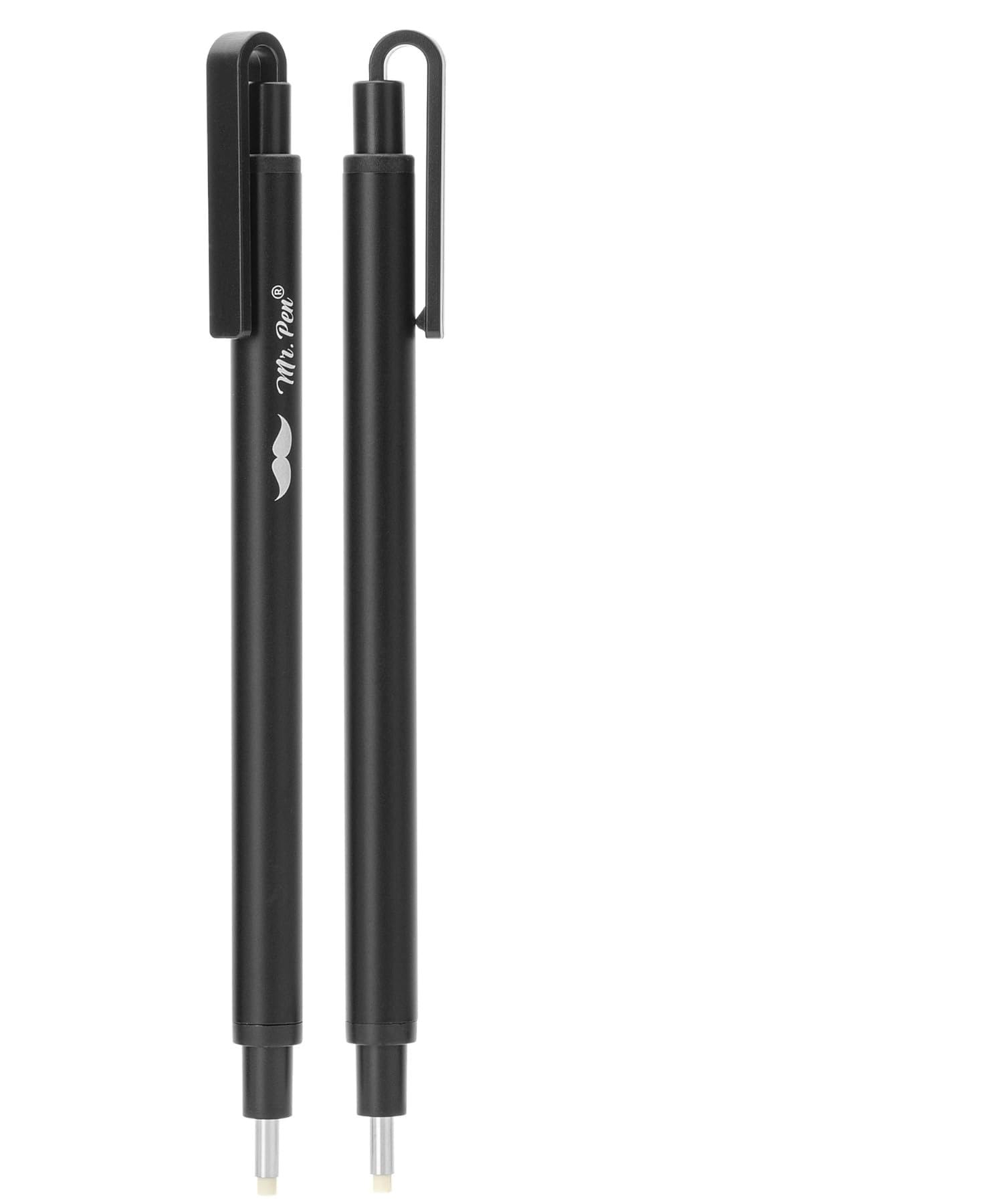 Mr. Pen- Pen Style Eraser, 2 Pack, Square & Round Tip, Eraser Pen, Pencil Erasers, Eraser Pencil, Art Erasers For Drawing Eraser