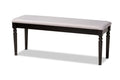 Baxton Studio Giovanni Modern and Contemporary Grey Fabric Upholstered and Dark Brown Finished Wood Dining Bench