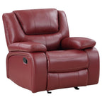 Coaster Home Furnishings Camila Upholstered Glider Recliner Chair Red Faux Leather
