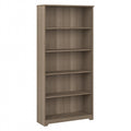 Bush Furniture BSH24463023 Cabot 5 Shelf 66-Inch H Bookcase, Ash Gray